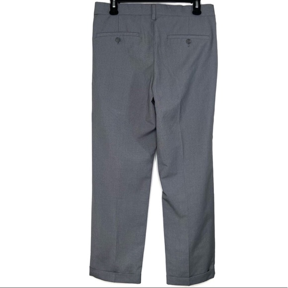 (🎄BOGO) Van Heusen Dress Pants Cuffed Hem Pleat Front Gray 30 29 Office EUC - Picture 6 of 8